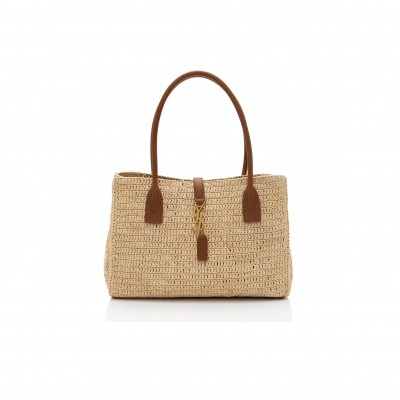 YSL RAFFIA PANIER RECTANGLE TOTE 92886994 (29*21*9cm)